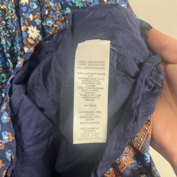 Vineyard Vines Girls puff sleeve Smocked dress fenwick paisley navy size 10-12 - Picture 8 of 11